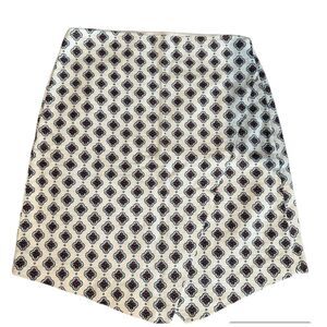 Anne Taylor Loft asymmetrical mini skirt cotton woven fabric